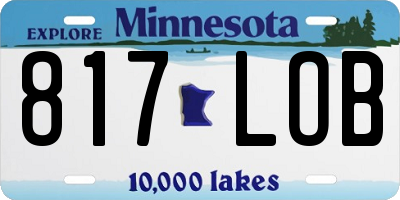 MN license plate 817LOB
