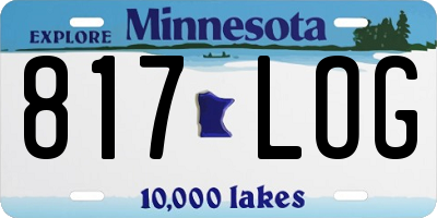MN license plate 817LOG