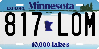 MN license plate 817LOM
