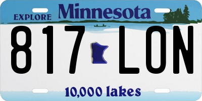 MN license plate 817LON
