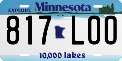 MN license plate 817LOO