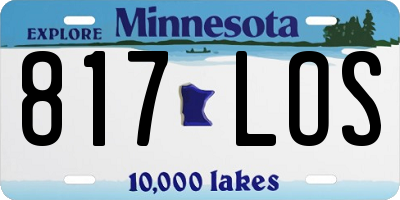 MN license plate 817LOS