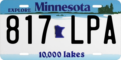 MN license plate 817LPA