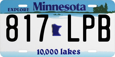 MN license plate 817LPB