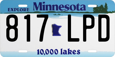 MN license plate 817LPD