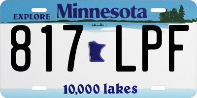 MN license plate 817LPF