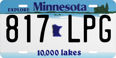 MN license plate 817LPG