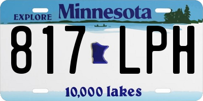 MN license plate 817LPH