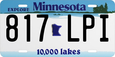 MN license plate 817LPI