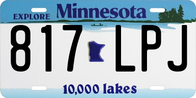 MN license plate 817LPJ