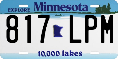 MN license plate 817LPM