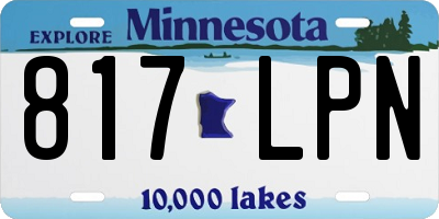 MN license plate 817LPN