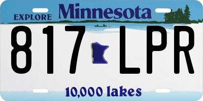 MN license plate 817LPR