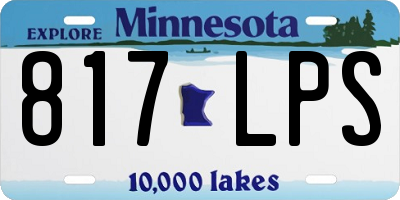 MN license plate 817LPS