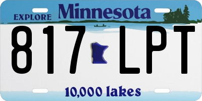 MN license plate 817LPT