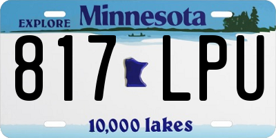MN license plate 817LPU