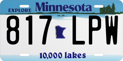 MN license plate 817LPW
