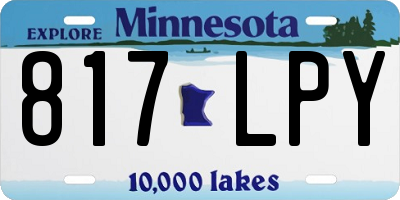MN license plate 817LPY