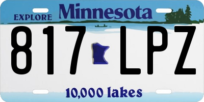 MN license plate 817LPZ