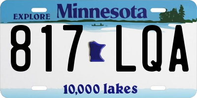 MN license plate 817LQA