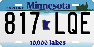 MN license plate 817LQE