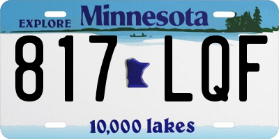 MN license plate 817LQF