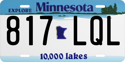 MN license plate 817LQL