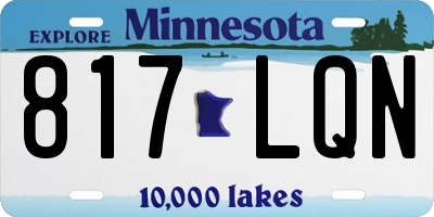 MN license plate 817LQN