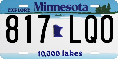 MN license plate 817LQO