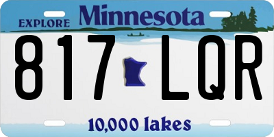 MN license plate 817LQR