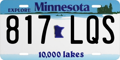 MN license plate 817LQS
