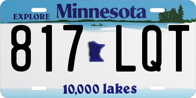 MN license plate 817LQT