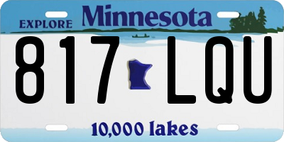 MN license plate 817LQU