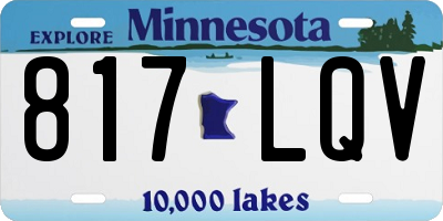 MN license plate 817LQV