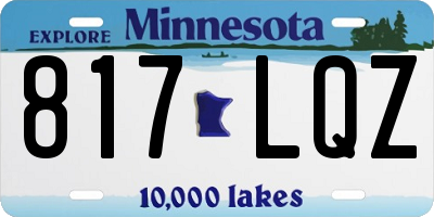 MN license plate 817LQZ