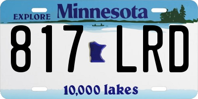 MN license plate 817LRD