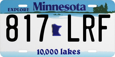 MN license plate 817LRF