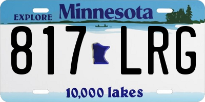 MN license plate 817LRG