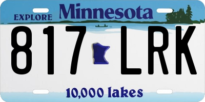 MN license plate 817LRK