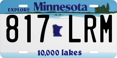 MN license plate 817LRM