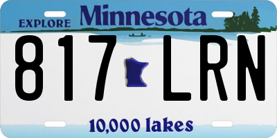 MN license plate 817LRN