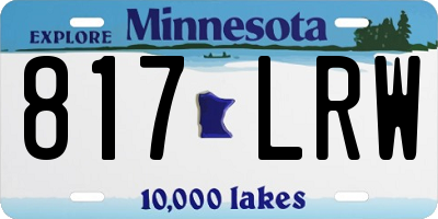 MN license plate 817LRW