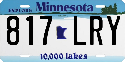 MN license plate 817LRY