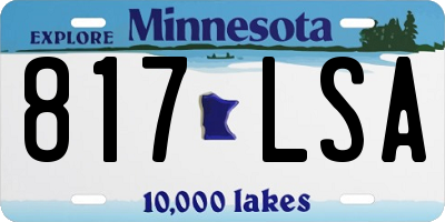 MN license plate 817LSA