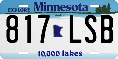 MN license plate 817LSB