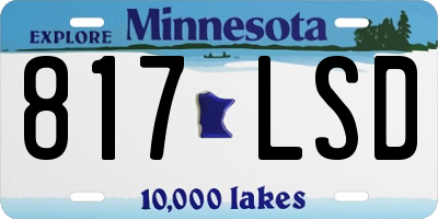 MN license plate 817LSD