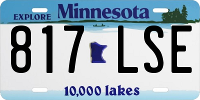 MN license plate 817LSE