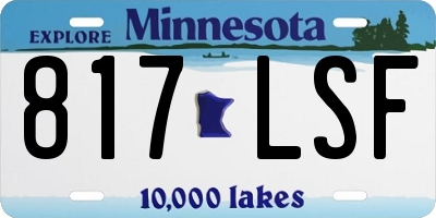 MN license plate 817LSF