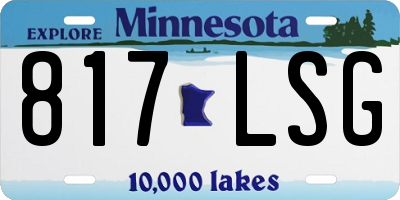 MN license plate 817LSG