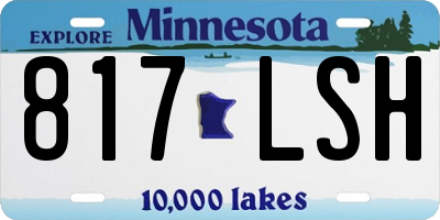 MN license plate 817LSH